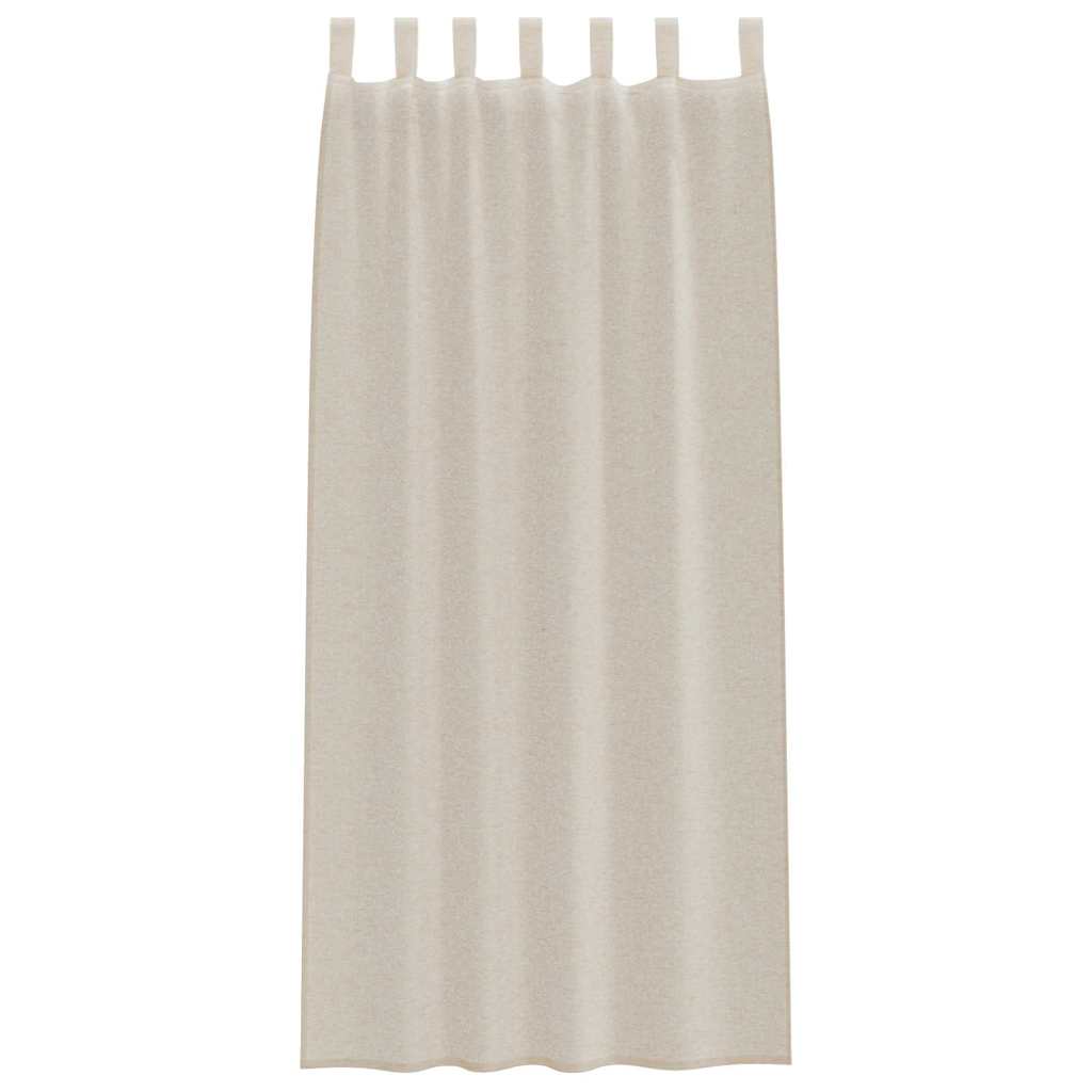Függönyök függönyökkel 2 pcs Homokszín 140x175cm Poliészter