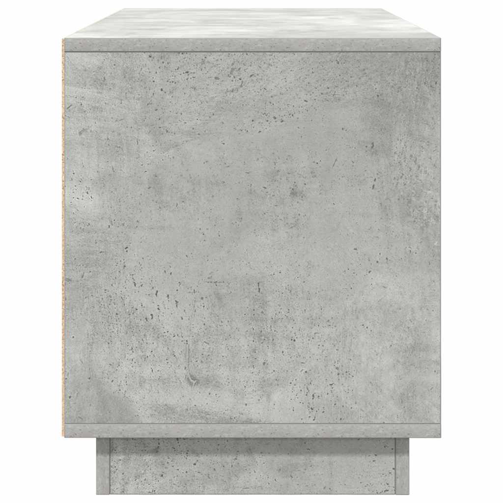 betonszürke TV-szekrény LED lámpákkal 100x41x50 cm