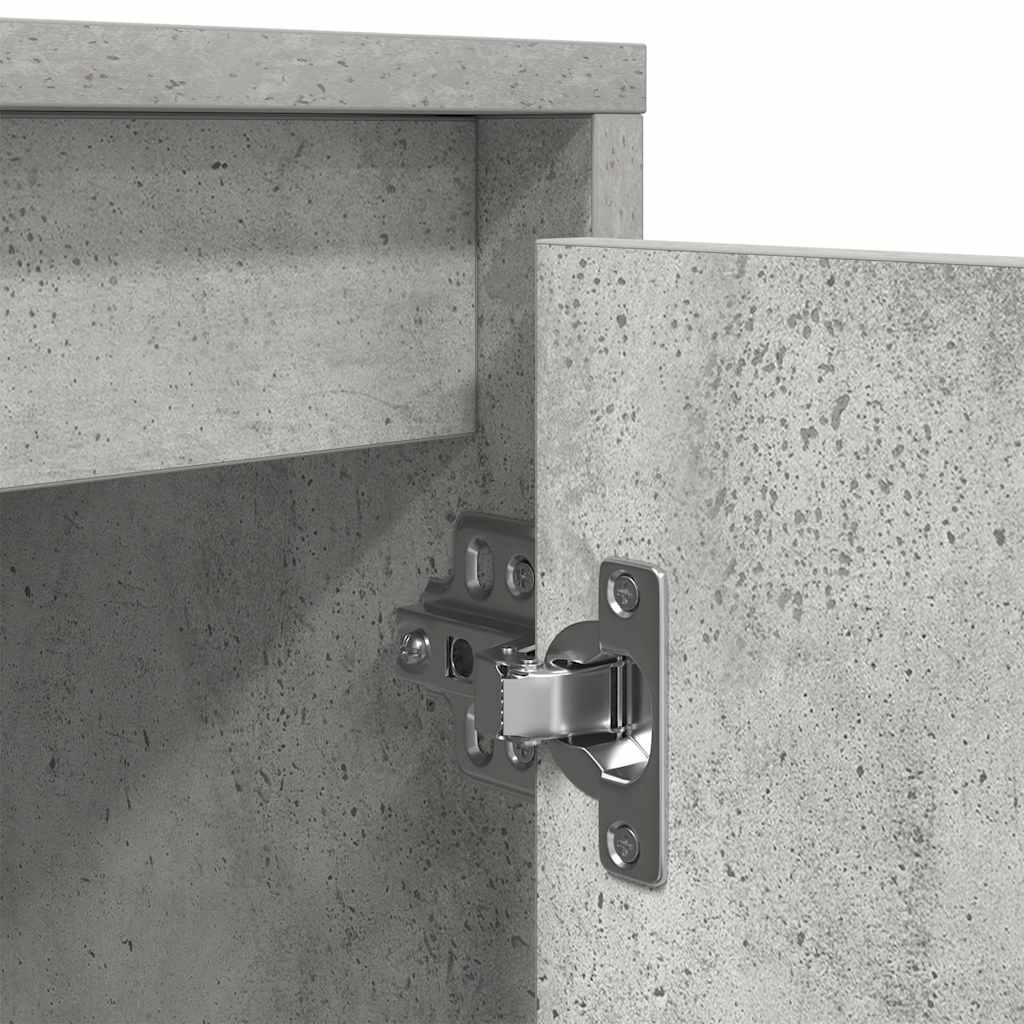 betonszürke TV-szekrény LED lámpákkal 100x41x50 cm