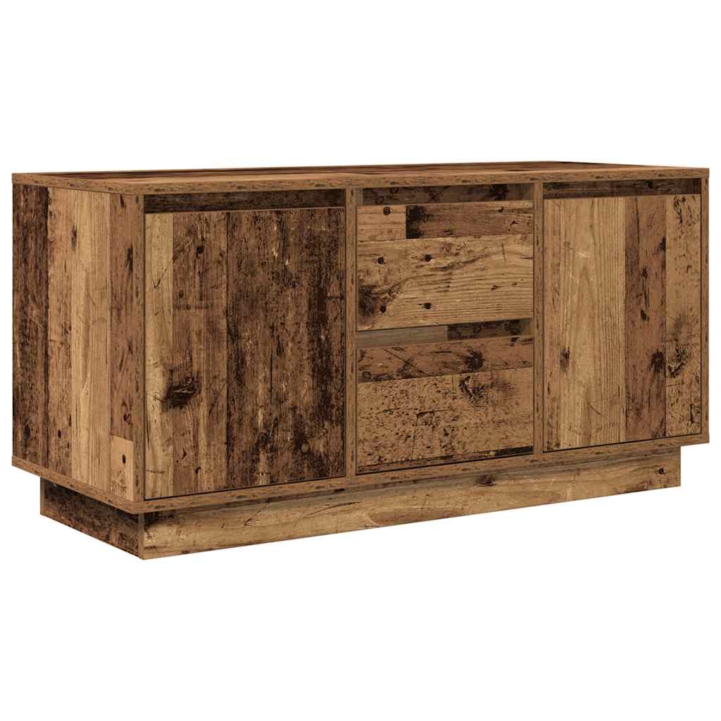 antik fa színű TV-szekrény LED-lámpákkal 100x41x50 cm