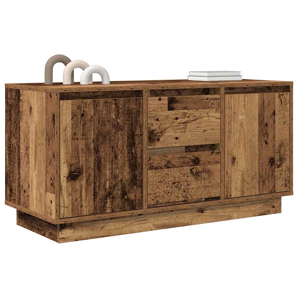 antik fa színű TV-szekrény LED-lámpákkal 100x41x50 cm