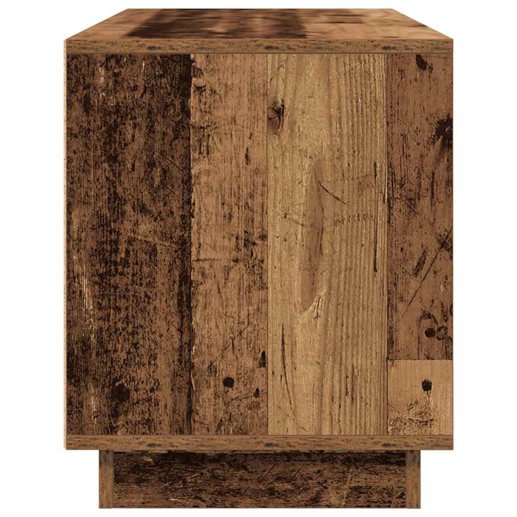 antik fa színű TV-szekrény LED-lámpákkal 100x41x50 cm