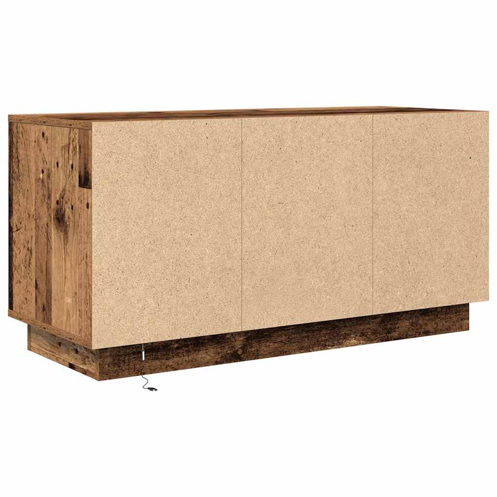 antik fa színű TV-szekrény LED-lámpákkal 100x41x50 cm