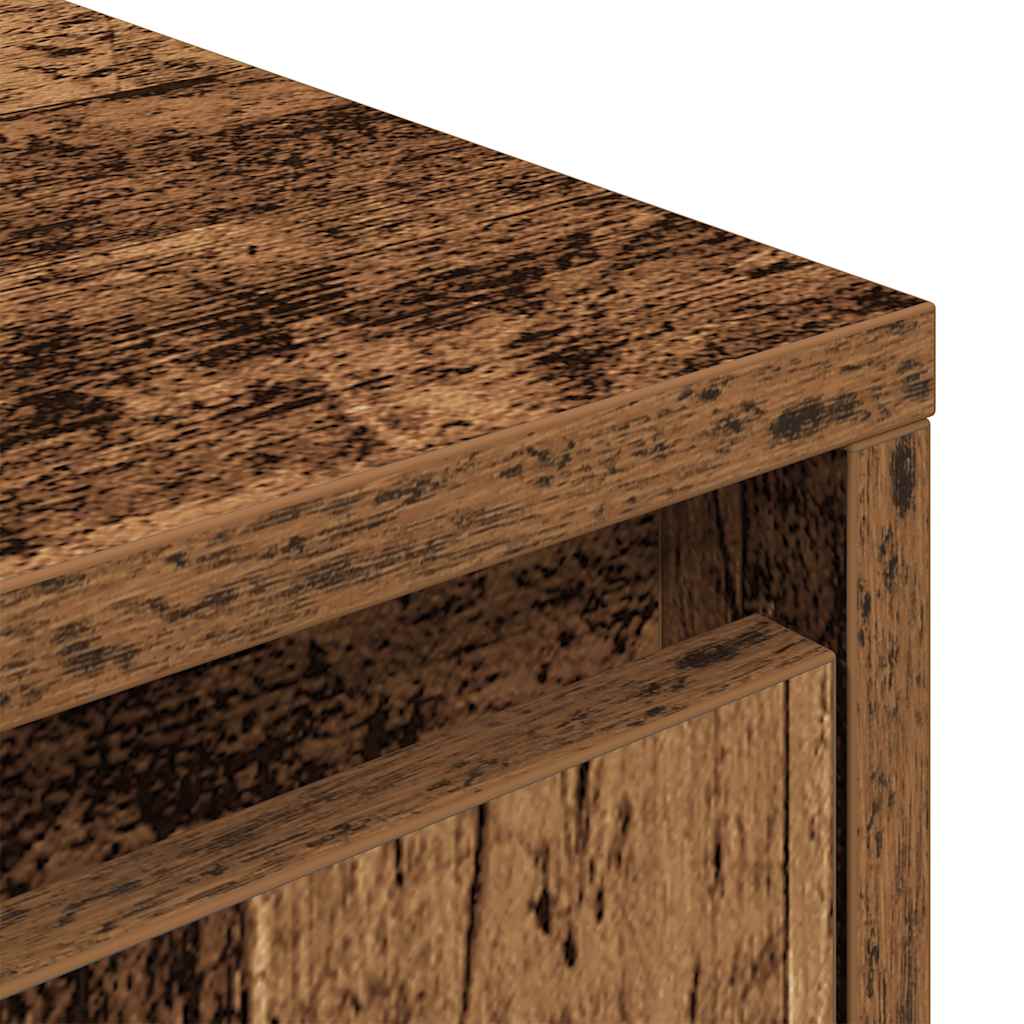 antik fa színű TV-szekrény LED-lámpákkal 100x41x50 cm