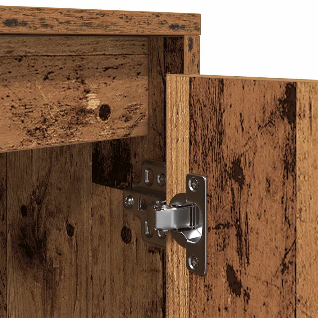 antik fa színű TV-szekrény LED-lámpákkal 100x41x50 cm