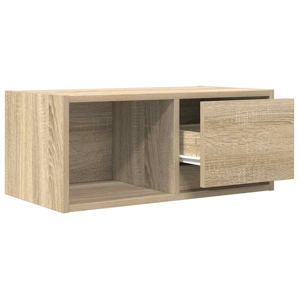 2 db sonoma tölgy színű szerelt fa TV-szekrény 60x31x25,5 cm