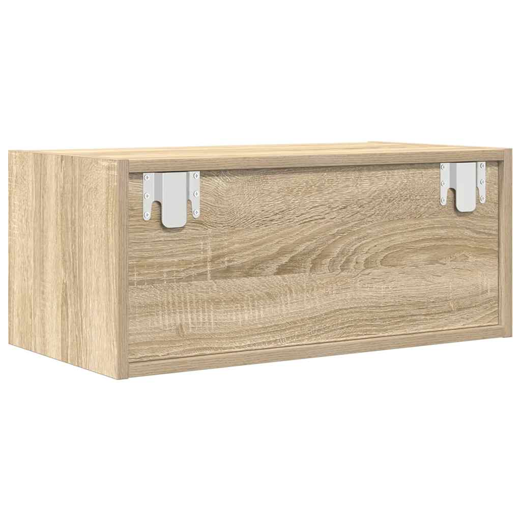 2 db sonoma tölgy színű szerelt fa TV-szekrény 60x31x25,5 cm
