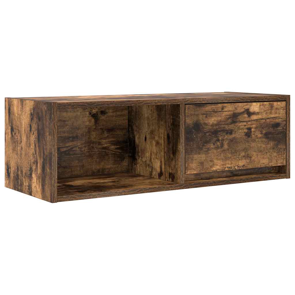 füstös tölgy színű szerelt fa TV-szekrény 80x31x25,5 cm
