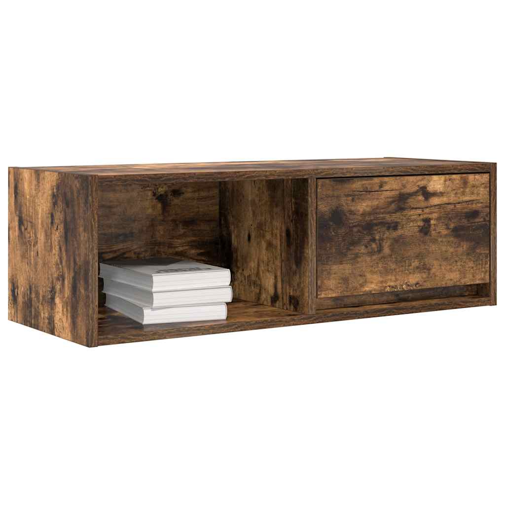 füstös tölgy színű szerelt fa TV-szekrény 80x31x25,5 cm