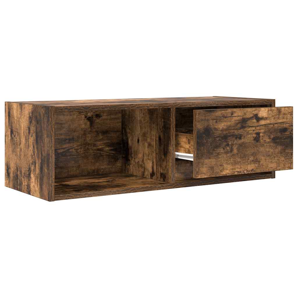 füstös tölgy színű szerelt fa TV-szekrény 80x31x25,5 cm