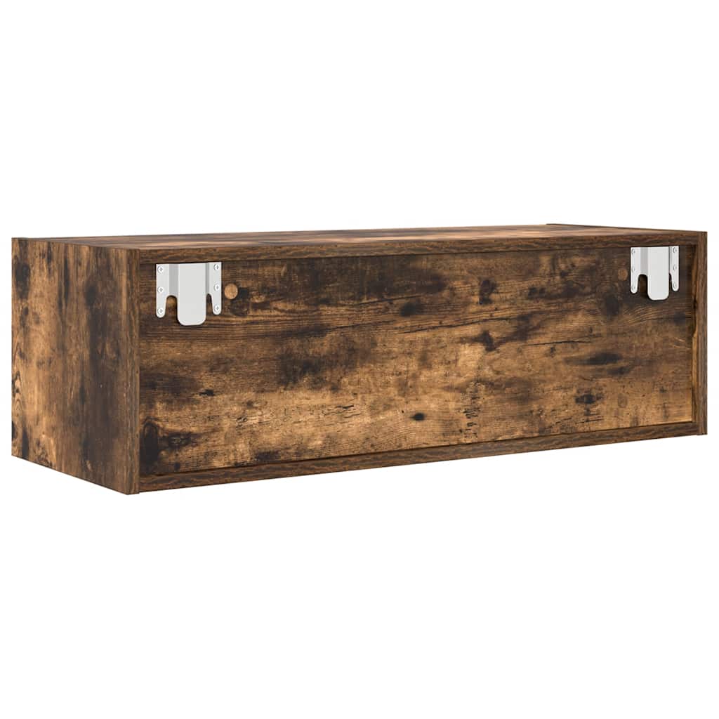 füstös tölgy színű szerelt fa TV-szekrény 80x31x25,5 cm