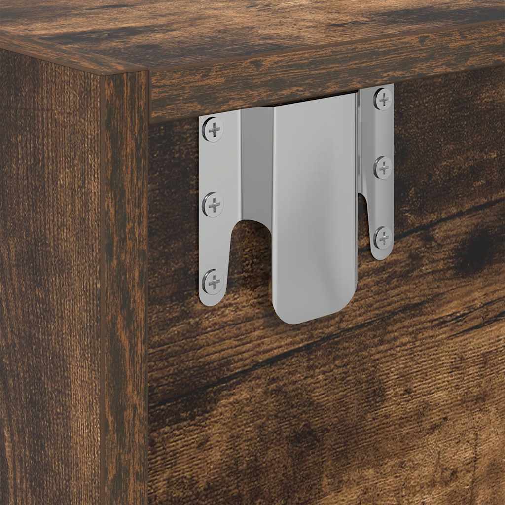füstös tölgy színű szerelt fa TV-szekrény 80x31x25,5 cm
