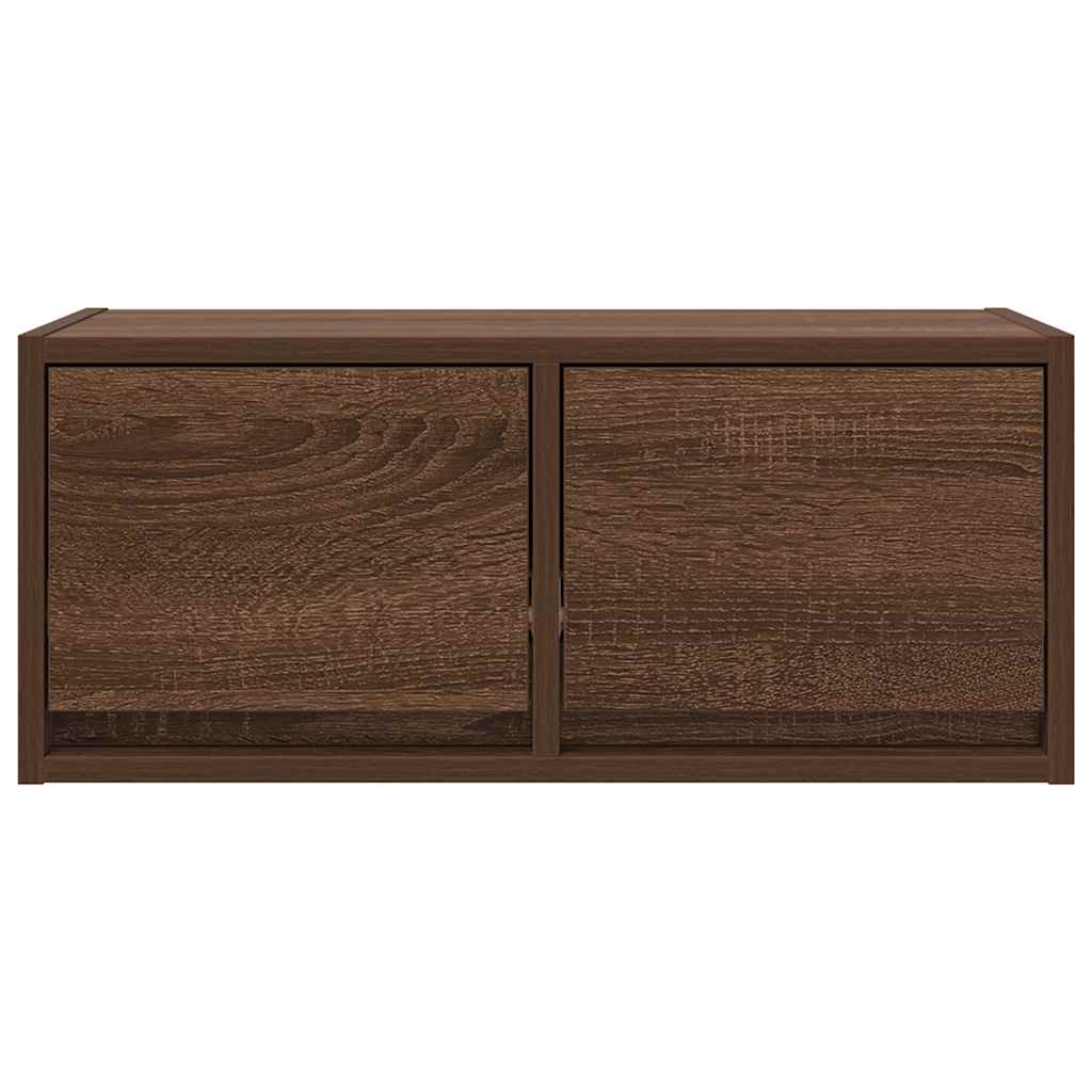 barna tölgy színű szerelt fa TV-szekrény 60x31x25,5 cm