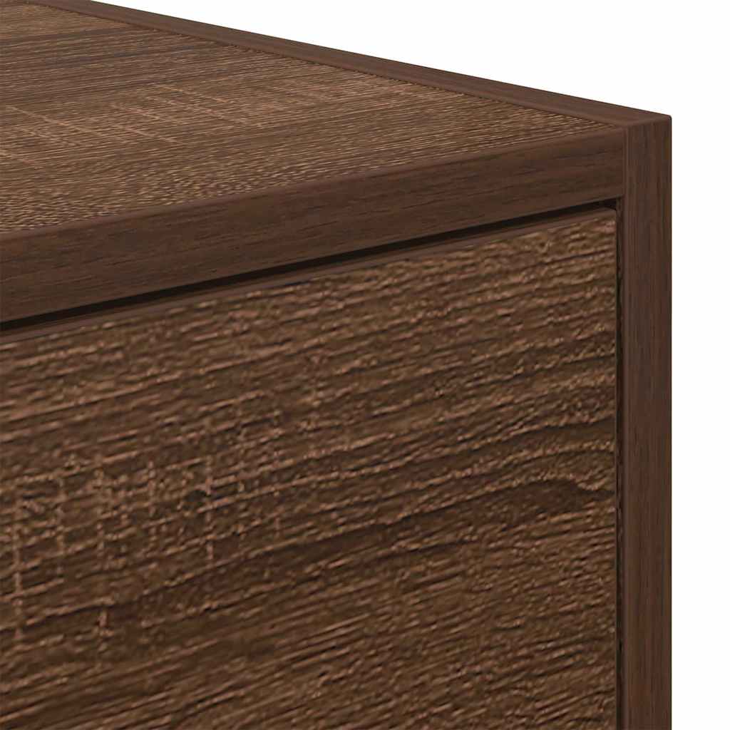 barna tölgy színű szerelt fa TV-szekrény 60x31x25,5 cm