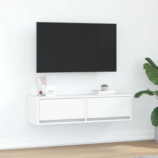 TV szekrény fiókkal Fehér 100 x 31 x 25,5 cm Faanyag