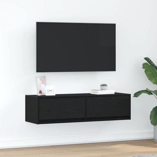 TV szekrény fiókkal Musta tammi 100 x 31 x 25,5 cm Faanyag