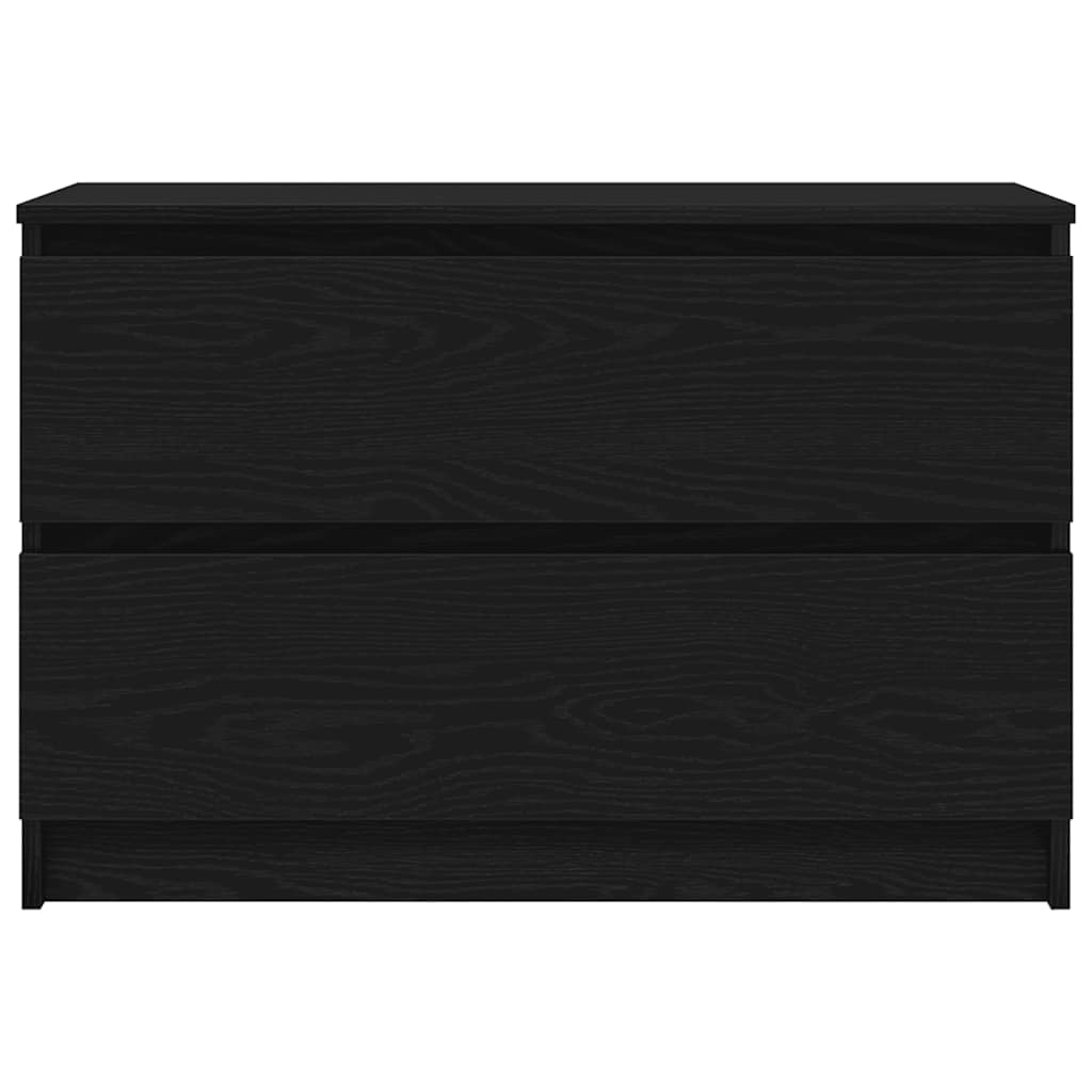 fekete szerelt fa TV-szekrény 80x35x54 cm