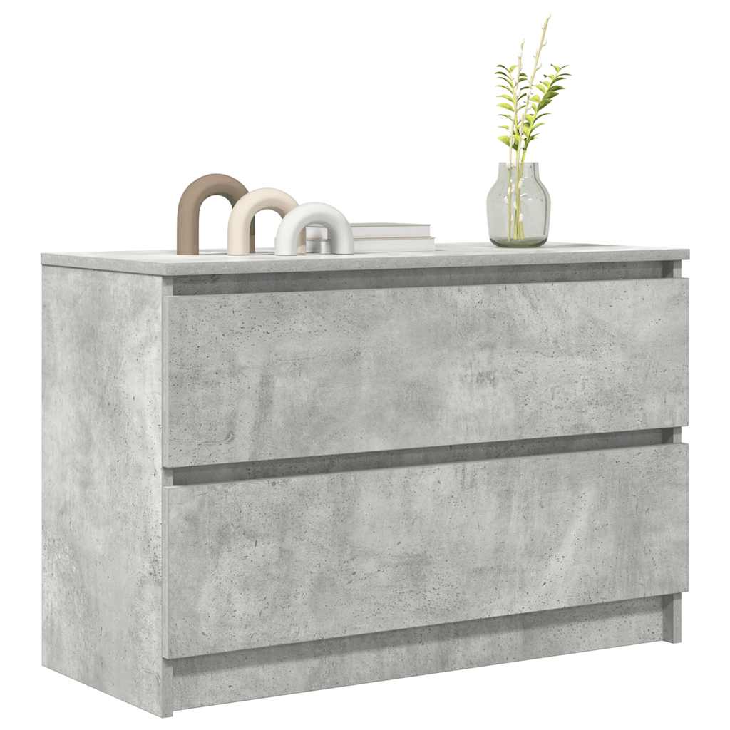 betonszürke szerelt fa TV-szekrény 80x35x54 cm