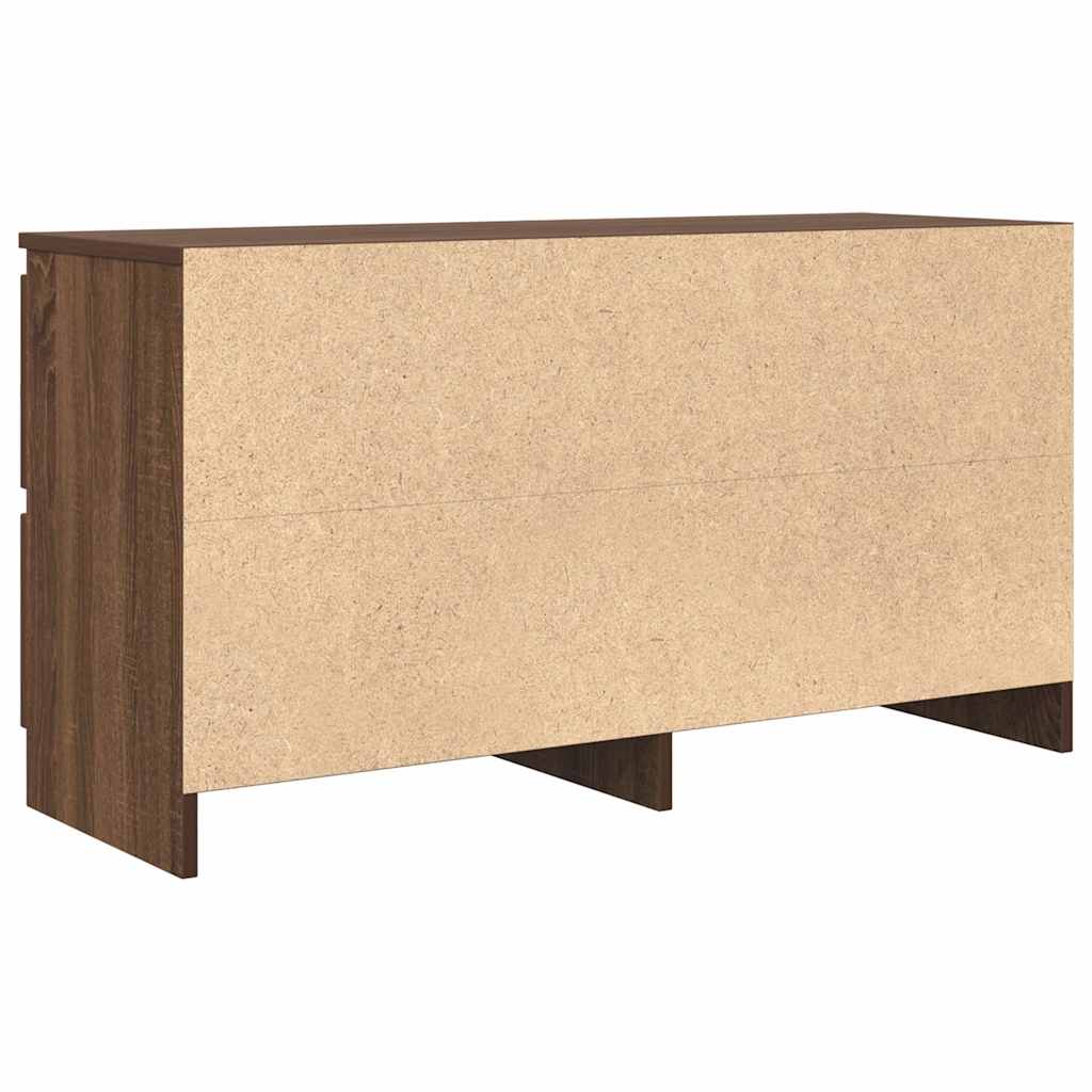 barna tölgyszínű szerelt fa TV-szekrény 100x35x54 cm