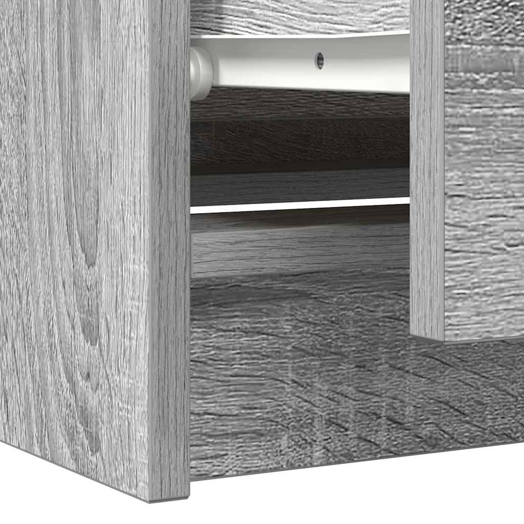 szürke sonoma színű szerelt fa TV-szekrény 100x35x54 cm