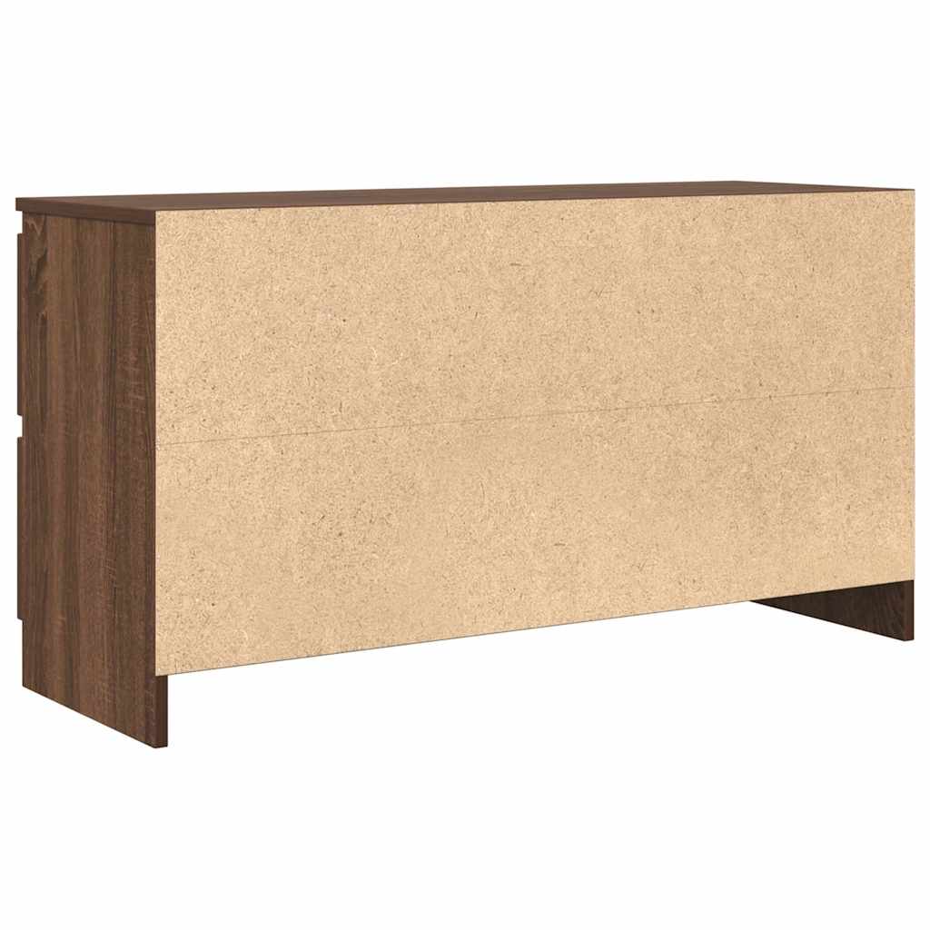 barna tölgyszínű szerelt fa TV-szekrény 100x35x54 cm
