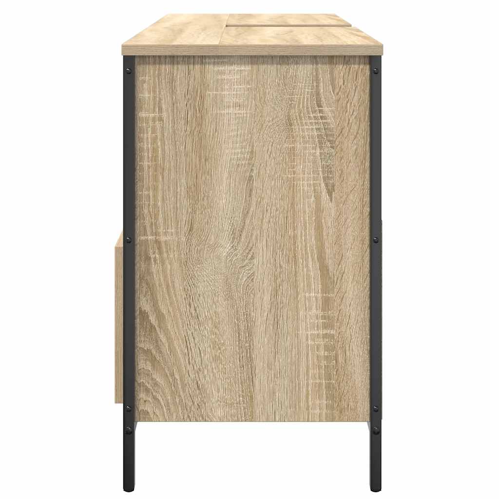 sonoma tölgy fürdőszobai mosdószekrény fiókokkal 90x34,5x60 cm