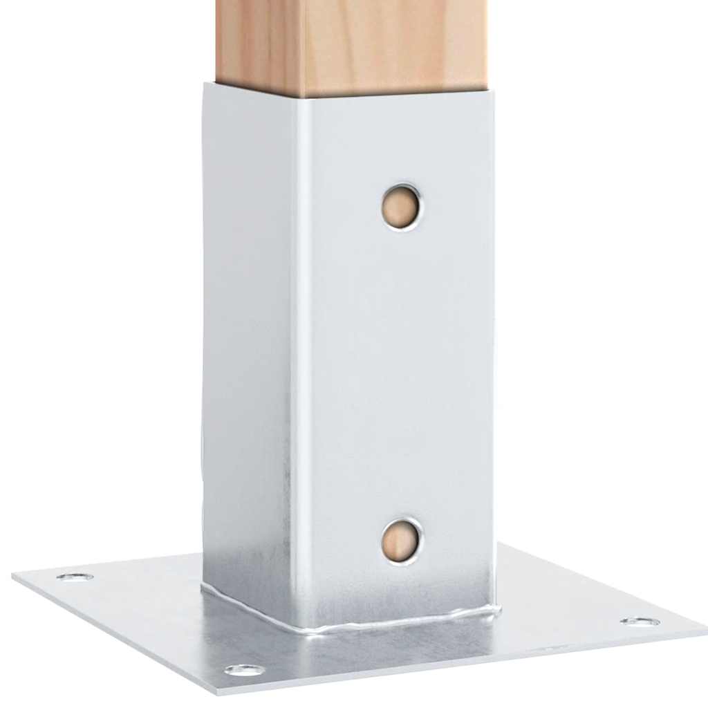 4 db horganyzott acélból oszlopalapok négyzet alakúak 61x61 mm