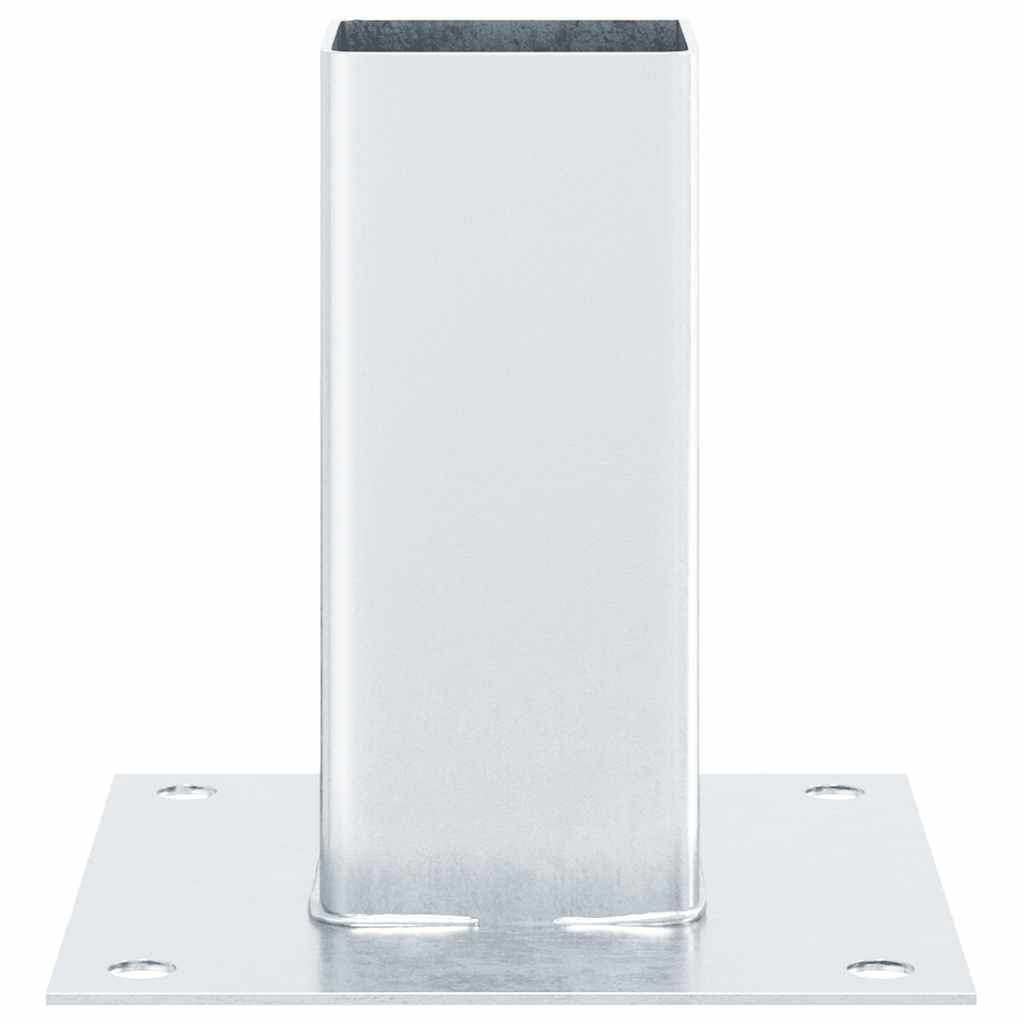 4 db horganyzott acélból oszlopalapok négyzet alakúak 61x61 mm