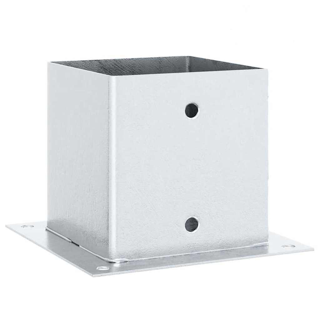 4 db horganyzott acélból oszlopalapok négyzet alakúak 141x141mm