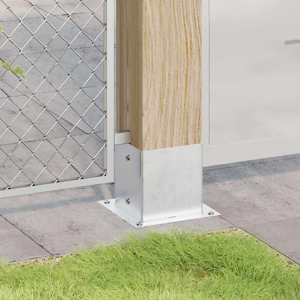 4 db horganyzott acélból oszlopalapok négyzet alakúak 141x141mm