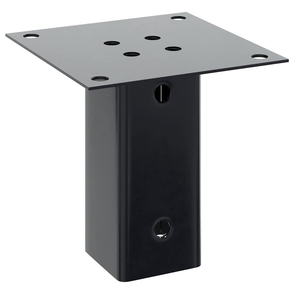 4 db antracit porszórt acél oszlopalapok négyzet alakú 71x71 mm