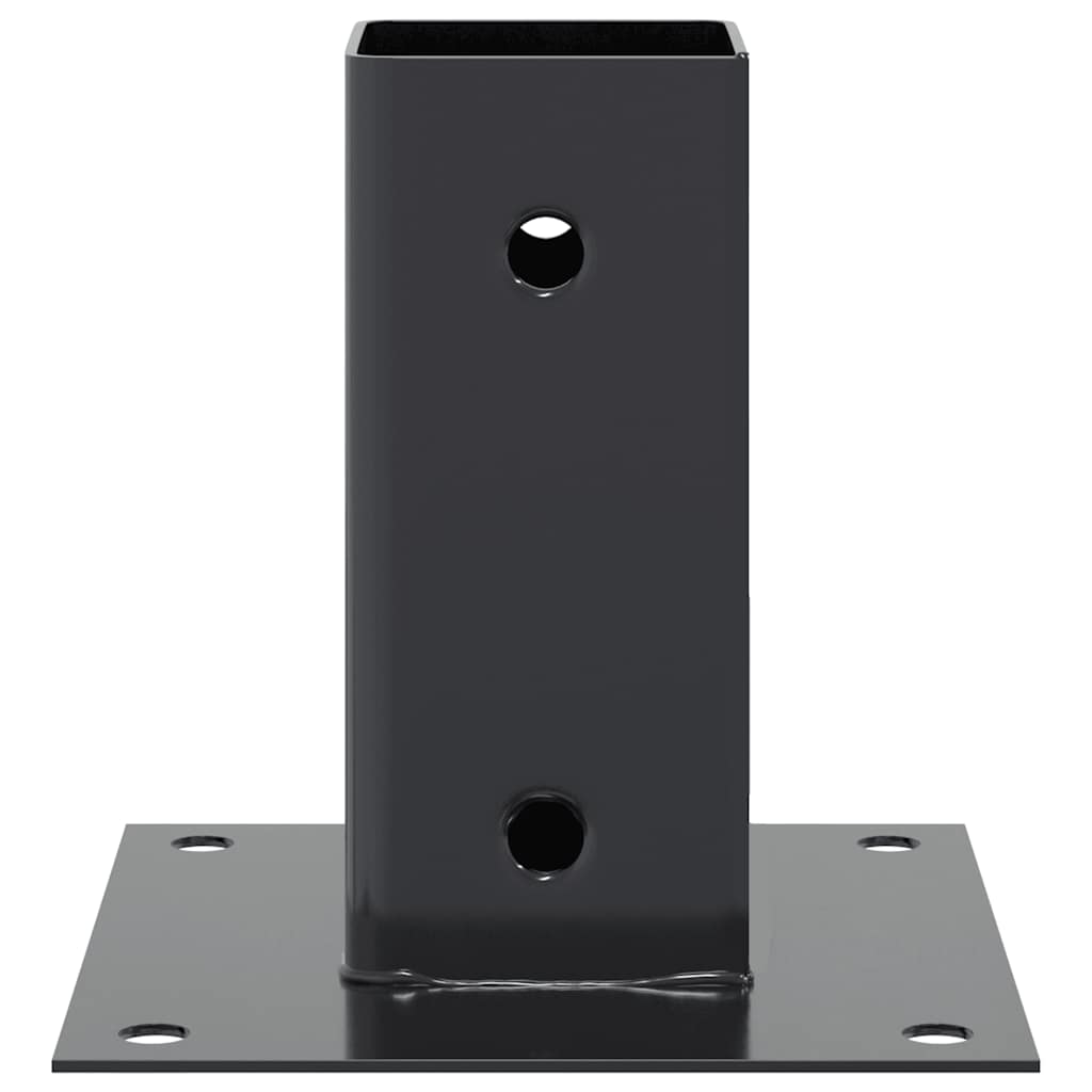 4 db antracit porszórt acél oszlopalapok négyzet alakú 71x71 mm