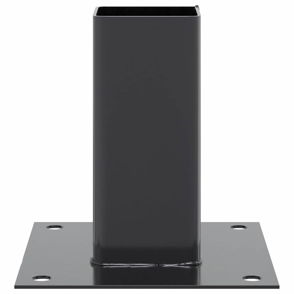 4 db antracit porszórt acél oszlopalapok négyzet alakú 71x71 mm