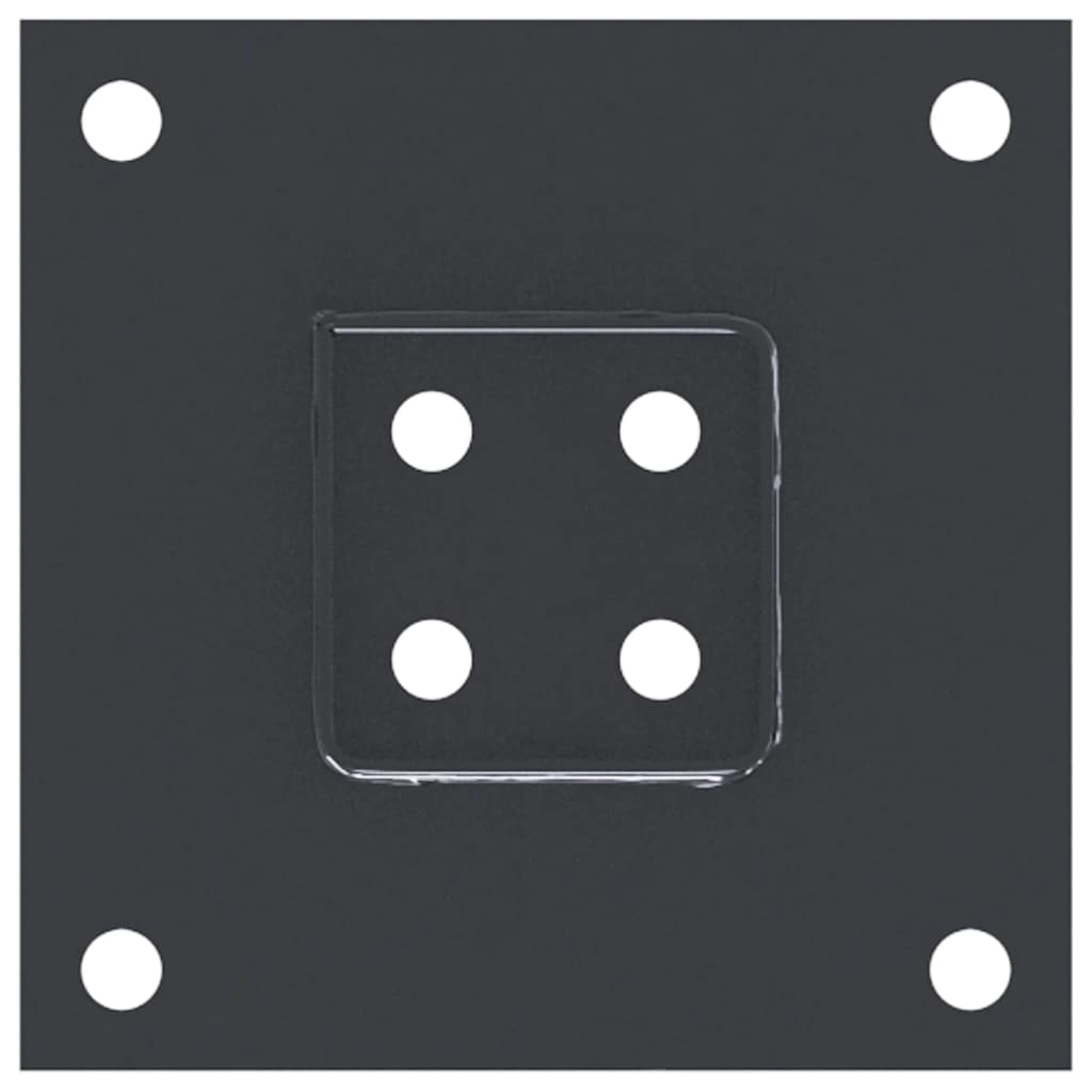 4 db antracit porszórt acél oszlopalapok négyzet alakú 71x71 mm