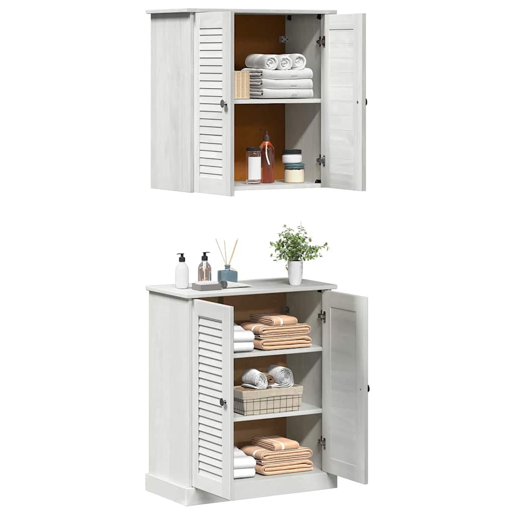 Fürdőszoba bútor szett polcokkal 2 pcs Barna 67.5 x 34 x 80 cm