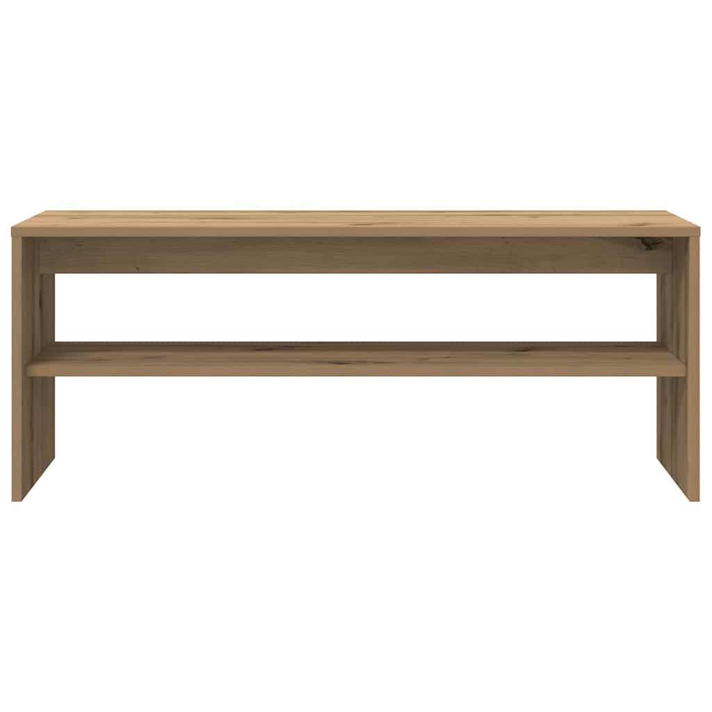 kézműves tölgy színű szerelt fa TV-szekrény 100x40x40 cm