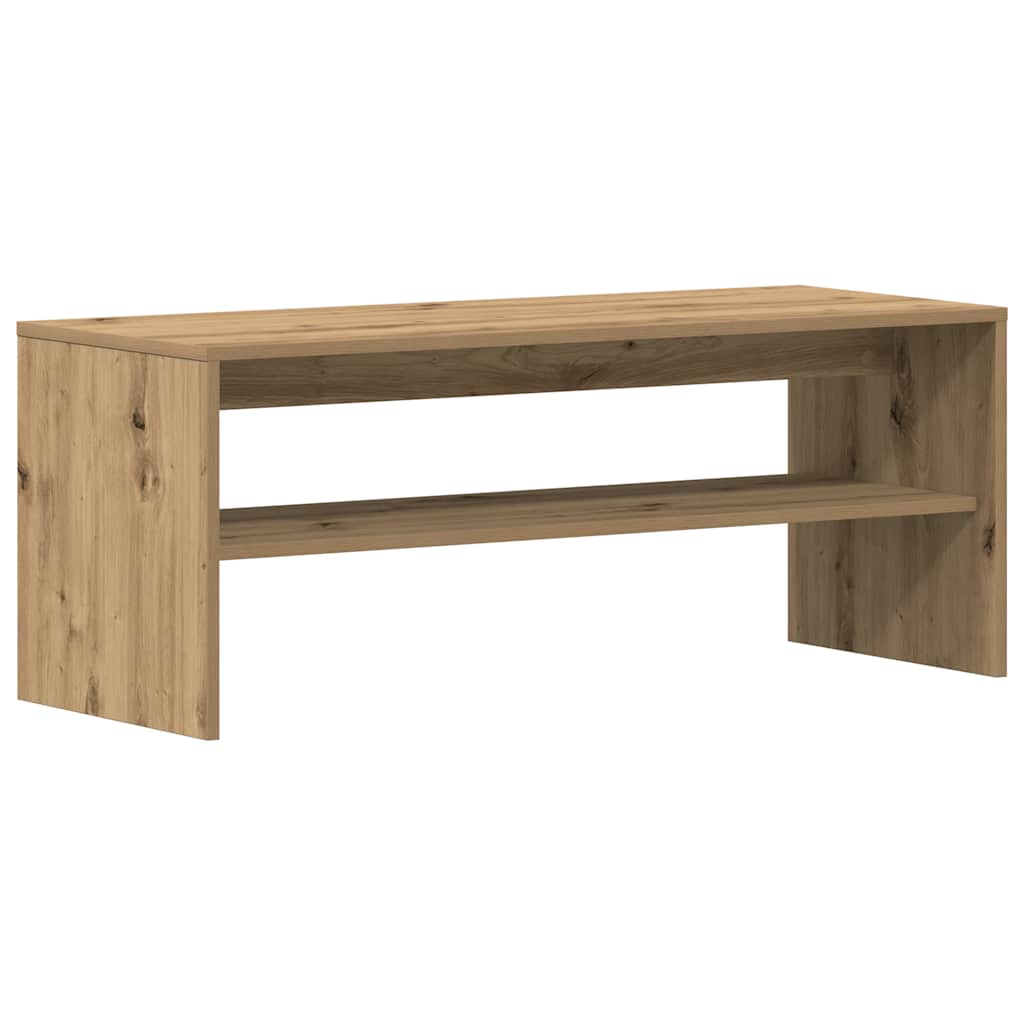 kézműves tölgy színű szerelt fa TV-szekrény 100x40x40 cm