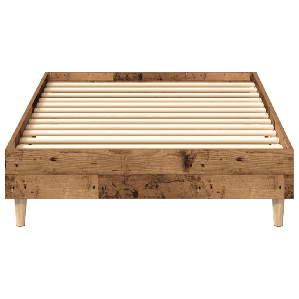 antik fa szerelt fa ágykeret matrac nélkül 100x200 cm