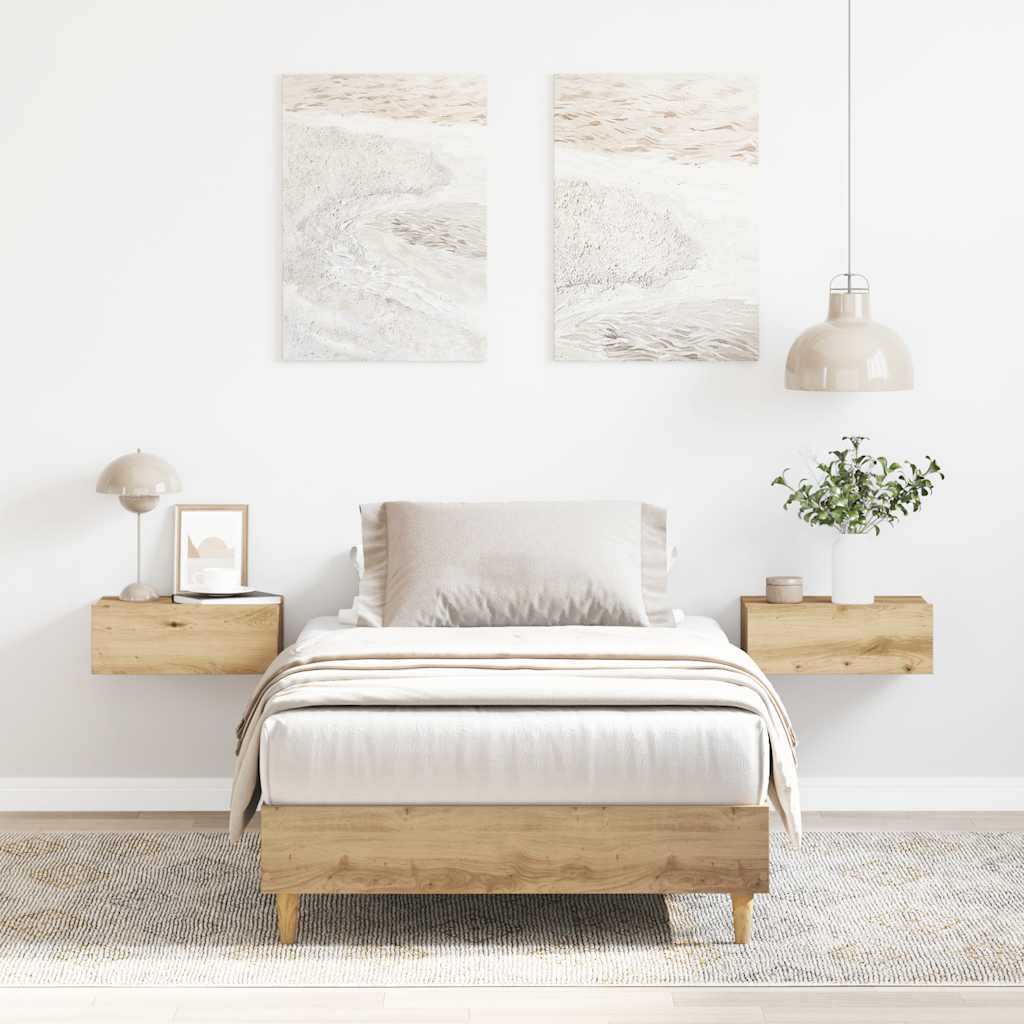 kézműves tölgy szerelt fa ágykeret matrac nélkül 100x200 cm