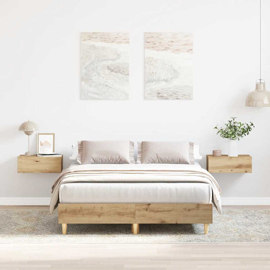 kézműves tölgy szerelt fa ágykeret matrac nélkül 120x190 cm