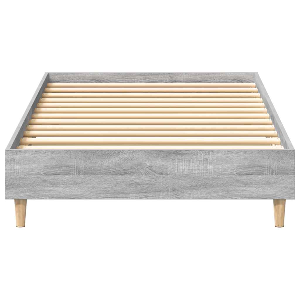 sonoma tölgyszínű szerelt fa ágykeret matrac nélkül 75 x 190 cm