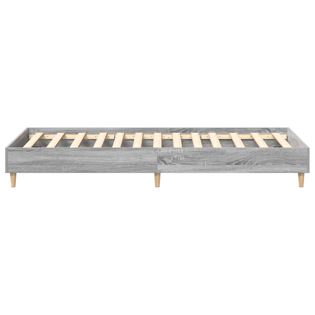 sonoma tölgyszínű szerelt fa ágykeret matrac nélkül 75 x 190 cm