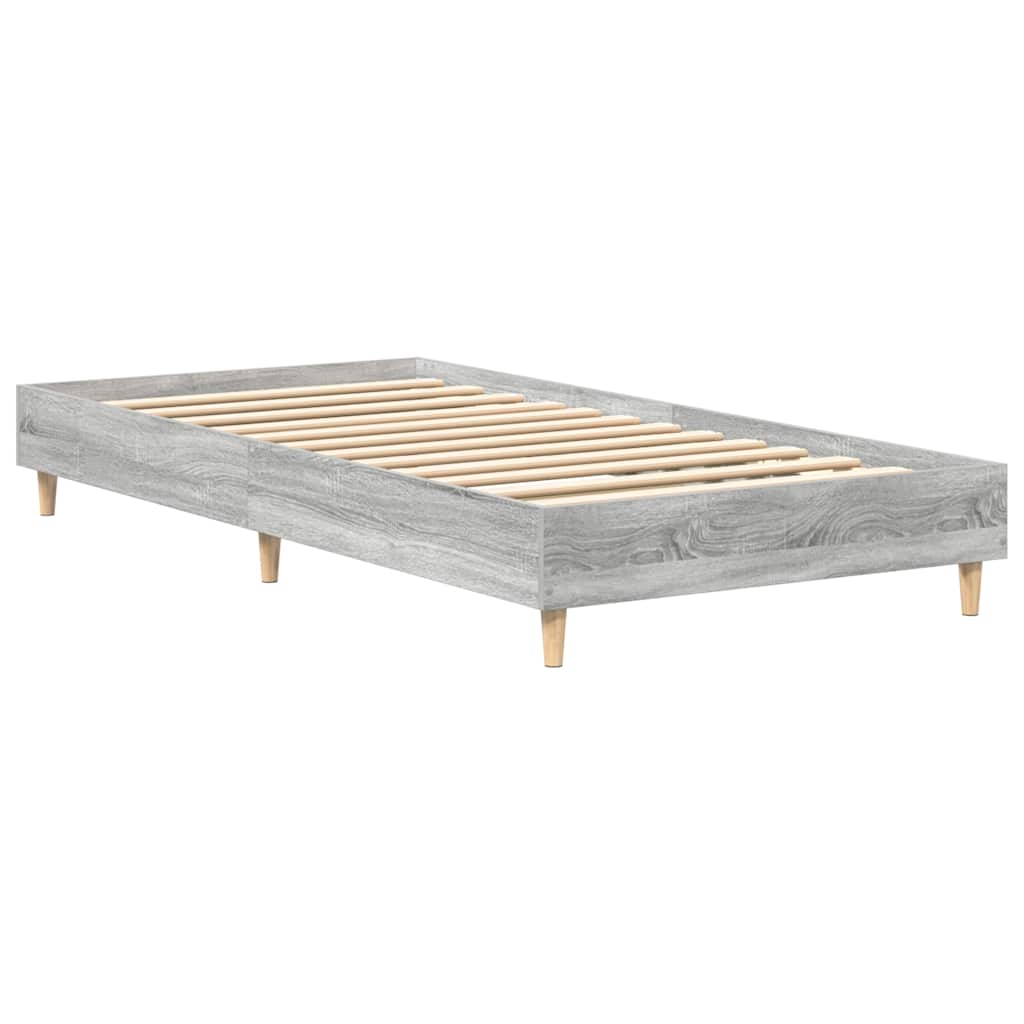sonoma tölgyszínű szerelt fa ágykeret matrac nélkül 75 x 190 cm