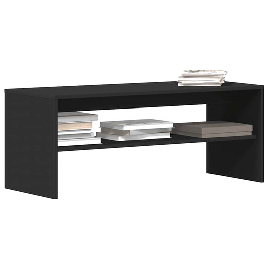 fekete forgácslap TV-szekrény 100 x 40 x 40 cm