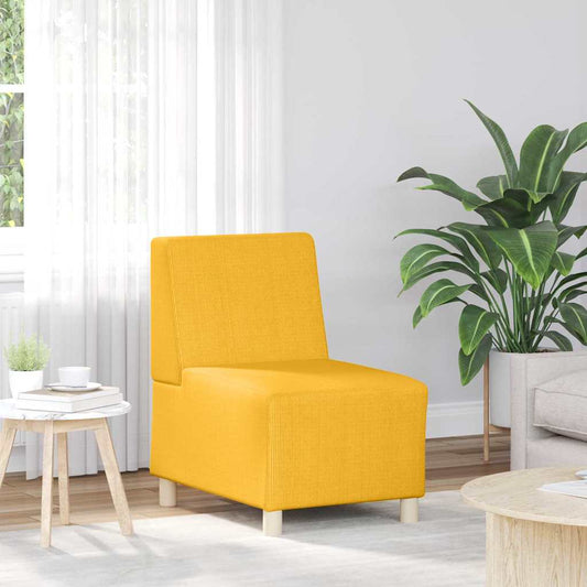 világossárga kordbársony szövet karfa nélküli kanapészék 60 cm