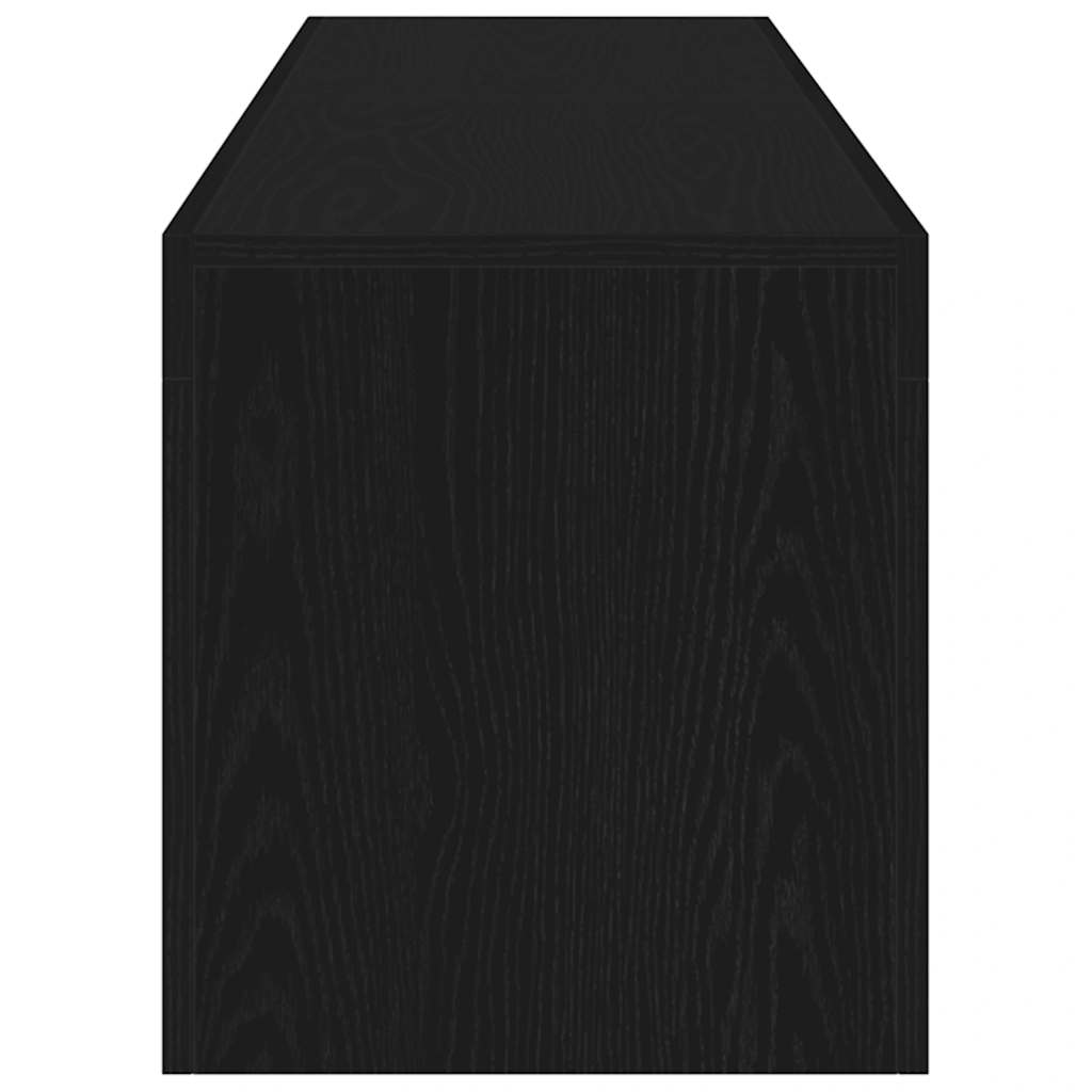 fekete tölgy szerelt fa TV-szekrény LED-ekkel 140x36,5x40 cm