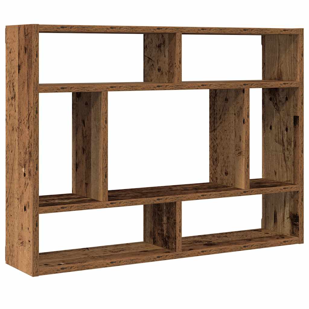 antik fa szerelt fa fali polc 75x16x55 cm