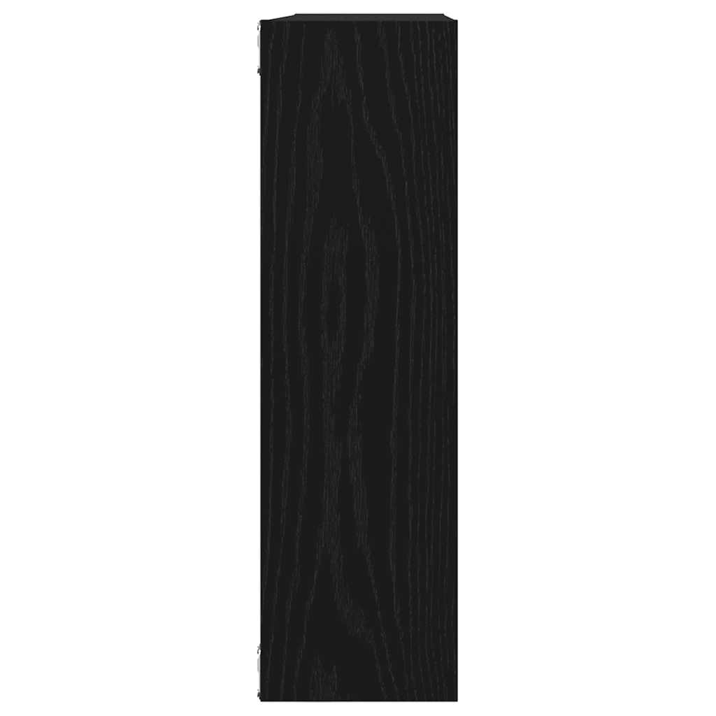 fekete tölgyfa fali polc 75 x 16 x 55 cm