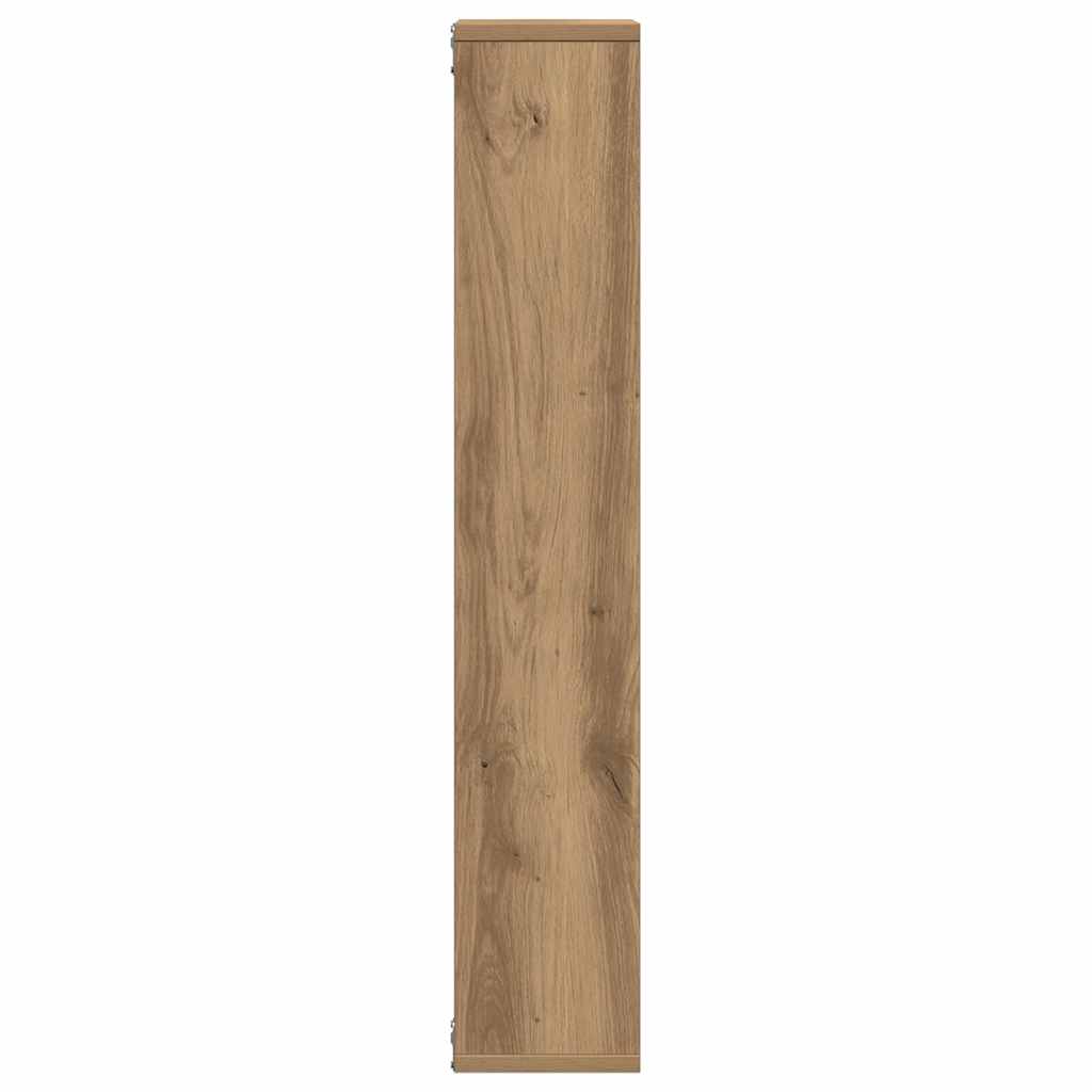 kézműves tölgyfa fali polc 36 x 16 x 90 cm redőzött fa