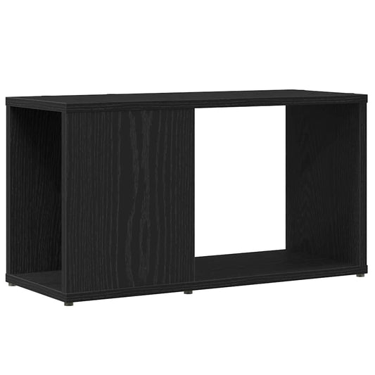 fekete tölgy színű szerelt fa TV-szekrény 60x24x32 cm
